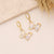 Women Butterfly Copper Electroplating Earrings