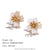 Fashion Petal Geometric Flower Stainless Steel 18K Gold Plated Earrings