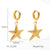 IG Style Starfish Crab Geometric Stainless Steel Electroplating Earrings