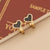 Expressive Bear Butterfly Crown Heart Animal Chinese Zodiac Stainless Steel Oil Dripping Earrings