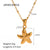 IG Style Shell Stainless Steel 18K Gold Plated Necklaces