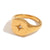 Fashion Versatile Octagram Geometric Stainless Steel 18K Gold Plated Rings