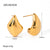 IG Style Droplet Stainless Steel 18K Gold Plated Earrings