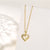 Women Minimalist Geometric Metal Heart Stainless Steel Electroplating Necklaces