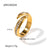 Women IG Style Circle Geometric Stainless Steel 18K Gold Plated Rings