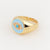 IG Style Women Diamond Metal Candy Eye Oil Dripping Rings