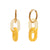 Fashion Ellipse Circle Geometric Acrylic 18K Gold Plated Earrings