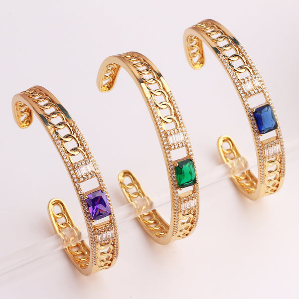 Moderate Luxury Copper Electroplating Bangles