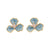 Vintage Retro Petal Flower Stainless Steel Oil Dripping Stud Earrings