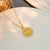 Heart Geometric Titanium Steel 18K Gold Plated Necklaces