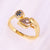 Versatile Women Flower Flower Copper Zircon Inlay Rings