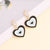 Women Fashion Heart Alloy Oil Dripping Earrings