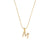 Fashion Letter Number Text Stainless Steel 18K Gold Plated Necklaces