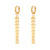 Fashion Stripe Geometric Stainless Steel 18K Gold Plated Earrings