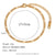 Women Fashion Circle Geometric Stainless Steel 18K Gold Plated Bracelets