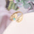 Women Geometric Metal Bohemian Heart Stainless Steel Rings