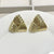 Minimalist Triangle Geometric Copper Electroplating Stud Earrings