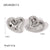 IG Style Heart Heart Stainless Steel Electroplating Stud Earrings