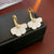 Luxurious Petal Flower Alloy Oil Dripping Earrings