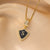 Moderate Luxury Letter Geometric Titanium Steel 18K Gold Plated Necklaces