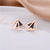 Korean Geometric Titanium Steel Stud Earrings