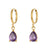 Fashion Ellipse Droplet Stainless Steel 18K Gold Plated Earrings