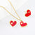 Minimalist Heart Bell Droplet Stainless Steel Electroplating Jewelry Sets