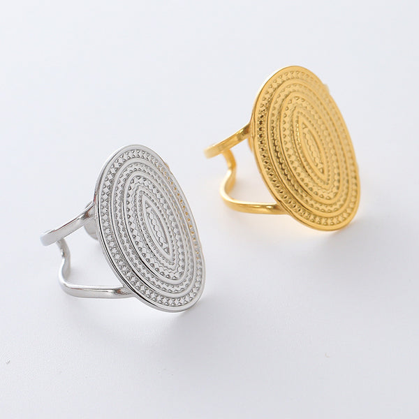 Retro Unisex Vintage Geometric Retro Vintage Geometric Stainless Steel Electroplating Rings