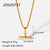 IG Style Chain Geometric Stainless Steel 18K Gold Plated Necklaces