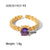 Women IG Style Chain Geometric Stainless Steel 18K Gold Plated Rings