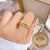 Moderate Luxury Women Crown Brass Rings