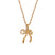 Fashion Bowknot Geometric Stainless Steel 18K Gold Plated Necklaces