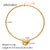 IG Style Heart Stainless Steel 18K Gold Plated Necklaces