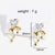 Niche Irregular Bowknot Geometric Bowknot Copper Electroplating Stud Earrings