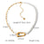 IG Style Chain Paperclip Geometric Stainless Steel Electroplating Necklaces