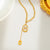 Moderate Luxury Geometric Titanium Steel 18K Gold Plated Necklaces