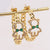 Niche Women Geometric Metal Animal Hollow Bowknot Bowknot Copper Diamond Inlay Earrings