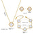 Luxurious Round Geometric Titanium Steel 18K Gold Plated Necklaces