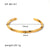 IG Style Circle Irregular Heart Tennis / Diamond Line Stainless Steel Zircon Inlay Bangles