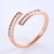 Minimalist Stripe Circle Round Stainless Steel Electroplating Rings