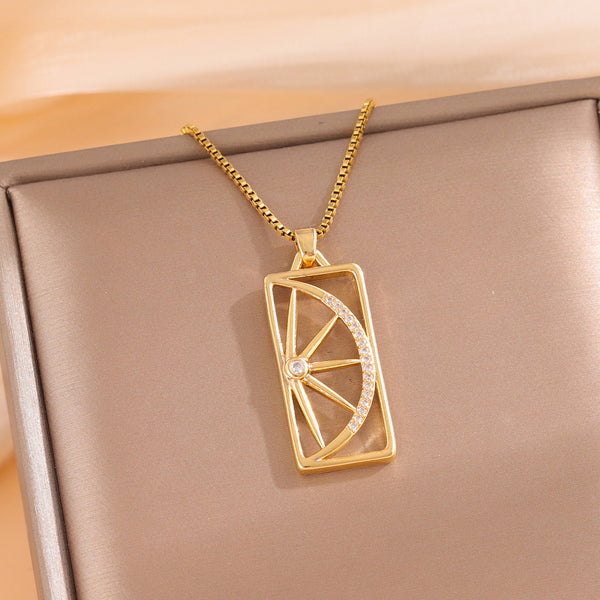 Natural Star Stainless Steel Electroplating Necklaces