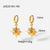 IG Style Circle Geometric Stainless Steel 18K Gold Plated Earrings