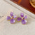 Minimalist Butterfly Chinese Zodiac Animal Alloy Oil Dripping Stud Earrings