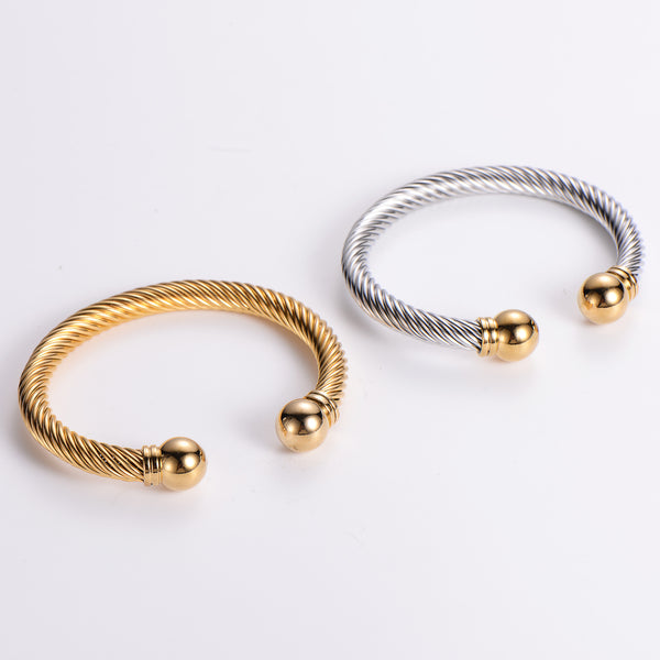 Circle Titanium Steel Electroplating Bangles