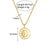 Fashion Round Geometric Stainless Steel 18K Gold Plated Necklaces