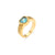 Women Heart Stainless Steel 18K Gold Plated Rings