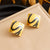 Fashion Square Geometric Stainless Steel Electroplating Stud Earrings