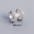 925 Sterling Silver Moderate Luxury Circle Polka Dot Geometric Silver Diamond Inlay Stud Earrings