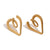 Fashion Heart Geometric Stainless Steel 18K Gold Plated Stud Earrings