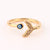 IG Style Women Diamond Metal Eye Copper Electroplating Rings